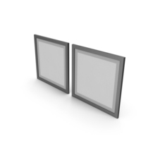 Picture Frames Set Of Two Black PNG & PSD Images