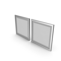 Picture Frames Set Of Two Silver PNG & PSD Images
