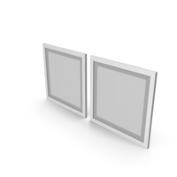 Picture Frames Set Of Two White PNG & PSD Images