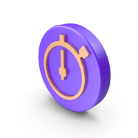 Purple & Yellow Time Symbol PNG & PSD Images