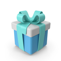Gift Box Blue White Blue PNG & PSD Images