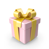 Gift Box Pink Yellow PNG & PSD Images