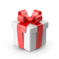 White & Red Gift Box PNG & PSD Images