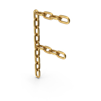 Gold Chain Letter F PNG & PSD Images
