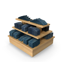 Jeans Wooden Pyramid Display PNG & PSD Images