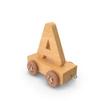 Wooden Train Letter A PNG & PSD Images