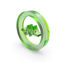 Green Glass Round Pulse Icon PNG & PSD Images