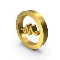 Gold Pulse Icon PNG & PSD Images