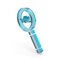 MAGNIFYING GLASS PULSE ICON GLASS PNG & PSD Images