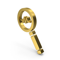 MAGNIFYING GLASS PULSE ICON GOLD PNG & PSD Images