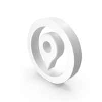 LOCATION ICON WHITE PNG & PSD Images