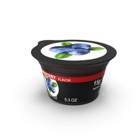 Yogurt Container Single Generic Blueberry Label PNG & PSD Images