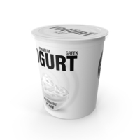 Yogurt Container Generic Plain Label PNG & PSD Images