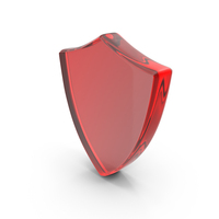 Secure Guard Shield Shape Red Glass PNG & PSD Images
