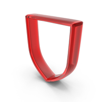 Red Glass Secure Shield Symbol PNG & PSD Images