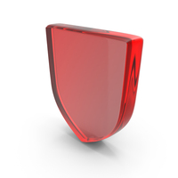 Secure Guard Shield Shape Red Glass PNG & PSD Images