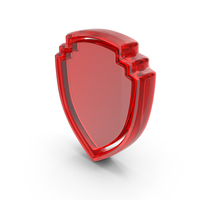 Secure Guard Shield Red Glass PNG & PSD Images