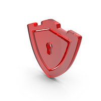 Secure Lock Red Glass PNG & PSD Images