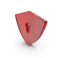 Secure Lock Shape Red Glass PNG & PSD Images