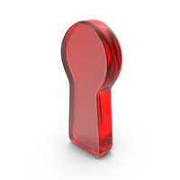 Secure Lock Hole Shape Red Glass PNG & PSD Images