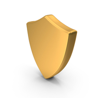 Secure Guard Shield Shape Gold PNG & PSD Images