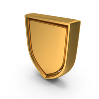 Gold Secure Shield Symbol PNG & PSD Images