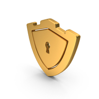 Secure Lock Gold PNG & PSD Images