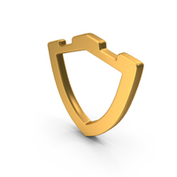 Secure Lock Shield Gold PNG & PSD Images