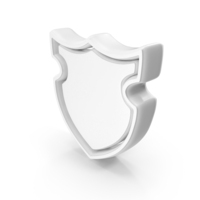 White Secure Shield Symbol PNG & PSD Images