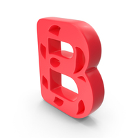 Candy Font Style Capital Letter B Red PNG & PSD Images