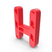 Candy Font Style Capital Letter H Red PNG & PSD Images