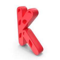 Candy Font Style Capital Letter K Red PNG & PSD Images