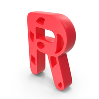 Candy Font Style Capital Letter R Red PNG & PSD Images