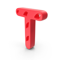 Candy Font Style Capital Letter T Red PNG & PSD Images