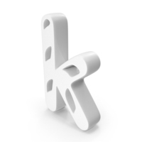 White Small Letter K PNG & PSD Images