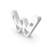 White Small Letter W PNG & PSD Images