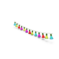 Long Garland With Colored Lights PNG & PSD Images