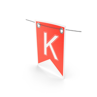 Garland Flag with Letter K PNG & PSD Images