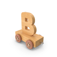 Wooden Train Letter B PNG & PSD Images