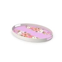 Oval Floral Tray PNG & PSD Images
