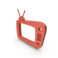 Red Television Symbol PNG & PSD Images