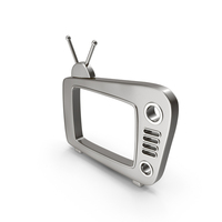 Silver Television Symbol PNG & PSD Images