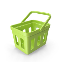 Small Green Market Basket PNG & PSD Images