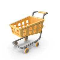 Shopping Cart Yellow Black PNG & PSD Images