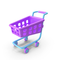 Purple & Blue Shopping Cart PNG & PSD Images