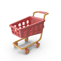 Shopping Cart Pink Yellow PNG & PSD Images
