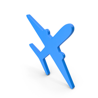 AIRPLANE SYMBOL BLUE PNG & PSD Images