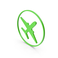 AIRPLANE SYMBOL GREEN PNG & PSD Images