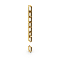 Gold Chain Exclamation Mark PNG & PSD Images