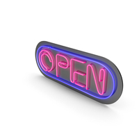 Open Neon Sign PNG & PSD Images